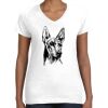 Women's Fine Jersey V-Neck Tee Thumbnail