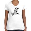 Women's Fine Jersey V-Neck Tee Thumbnail