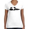 Women's Fine Jersey V-Neck Tee Thumbnail