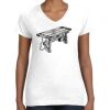 Women's Fine Jersey V-Neck Tee Thumbnail