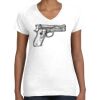 Women's Fine Jersey V-Neck Tee Thumbnail
