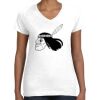 Women's Fine Jersey V-Neck Tee Thumbnail