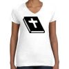 Women's Fine Jersey V-Neck Tee Thumbnail