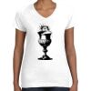 Women's Fine Jersey V-Neck Tee Thumbnail
