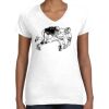 Women's Fine Jersey V-Neck Tee Thumbnail
