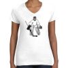 Women's Fine Jersey V-Neck Tee Thumbnail