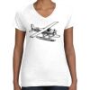 Women's Fine Jersey V-Neck Tee Thumbnail